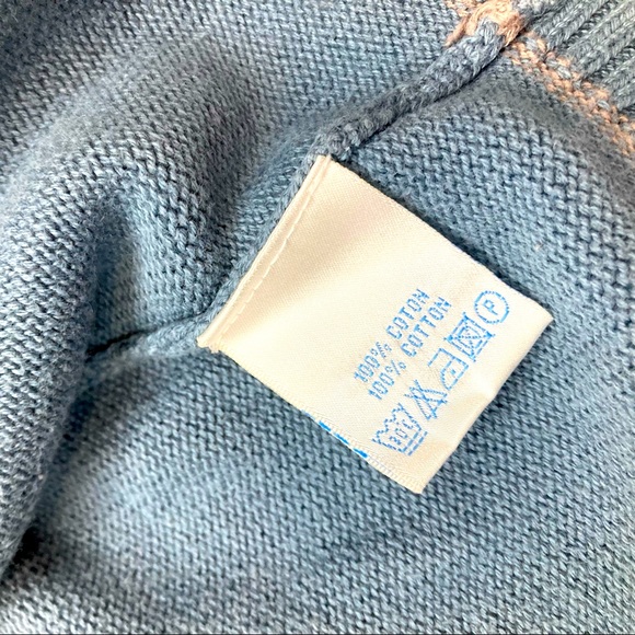 Cadet Rousselle Sweater ZipUp Blue & White Woven Sz 12M - Picture 7 of 7
